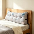 thumbnail image 4 of Leeye Lumbar Pillow Triangular Headboard Home Reading Back Support Sitting Up Bed Large Bolster Positioning Bedrest Removable Cover White for Sofa Couch Bedroom Living Room, 4 of 4