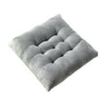 thumbnail image 3 of RFUGUG Solid Color Square Chair Cushion with Ties - Thickened Soft Milk Velvet Padding - Comfortable Seat Cushion for Kitchen, Dining Chairs & Patio Furniture - Cotton Filled, 15.75x15.75in, 3 of 7