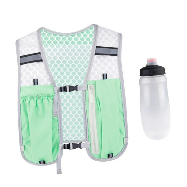 Pack de chaleco de hidratación mochilas de respirable para el montañismo en bicicleta de senderos Verde