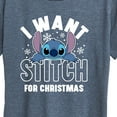 thumbnail image 3 of Lilo & Stitch - I Want A Stitch For Christmas - Women's Short Sleeve Graphic T-Shirt, 3 of 5