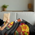 thumbnail image 3 of 70s Party Soft Flannel Fleece Throw Blanket, Compact Cassette Player and Some Vinyl Records with Seventies Text Oldschool, Cozy Plush for Indoor and Outdoor Use, 70" x 90", Multicolor, by Ambesonne, 3 of 5
