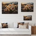 thumbnail image 4 of Designart "Daffodils landscape Sunset II" Floral Print on Natural Pine Wood, 4 of 5