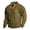 Khaki, variant on GrmtClth Corduroy Shirt Men Henley 1/4 Button Up Sweaters Casual Long Sleeve Pullover Winter Warm Stand Collar Sweatshirts Blue L