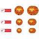 thumbnail image 1 of Halloween stickers, festive pumpkin wall stickers, 1 of 5