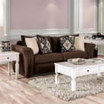 thumbnail image 2 of Furniture of America Jaqui Transitional Fabric 2-Piece Sofa Set in Chocolate, 2 of 9