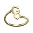 thumbnail image 4 of Bagues à Ouverture de Lettres Anglaises en Acier Inoxydable pour Filles Amour Bijoux Rétro, 4 of 9