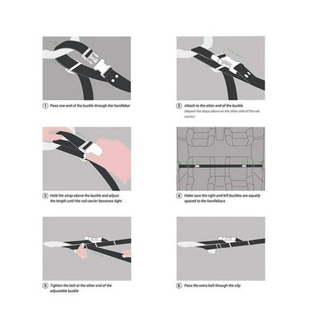 1pc/2pcs Portable Car Fishing Rod Strap Vehicle Fishing 