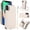 White, variant on Wallet Case for Apple iPhone XS Max, with Crossbody Shoulder Strap & Hand Wrist Cards Holder Zipper Pocket Stand Feature Full Protective Shockpoof Phone Case for iPhone XS Max, Lightpurple