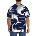 thumbnail image 5 of Sigee Angry Shark Print Men's Shirts Casual Button Down Short Sleeve Summer Beach Shirt Hawaiian Vacation Shirts Tee Shirt-Medium, 5 of 7