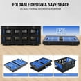 thumbnail image 4 of Bingirl Collapsible Plastic Crate, Foldable Storage Basket, Stackable Utility Crate with Handle, Heavy Duty Milk Crate for Kitchen Office Camping Classroom Storage, 4 of 8