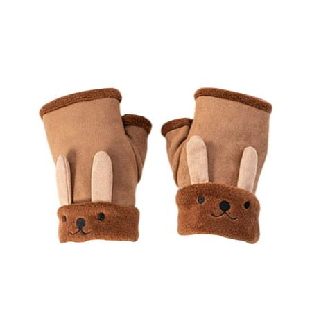 

ibaste Heating Gloves Rechargeable Half Finger Mitten for Winter