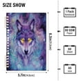 thumbnail image 3 of WOBOGO Beautiful Fantasy Wolf Notebook College Horizontal Grid Paper Ink Spill Resistant Water Resistant Cover 8.3x5.7x0.4in, 3 of 8