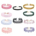 thumbnail image 1 of 10PCS Choker Necklace Set Fashion Hollow Adjustable Lace Choker Tattoo Necklace, 1 of 10