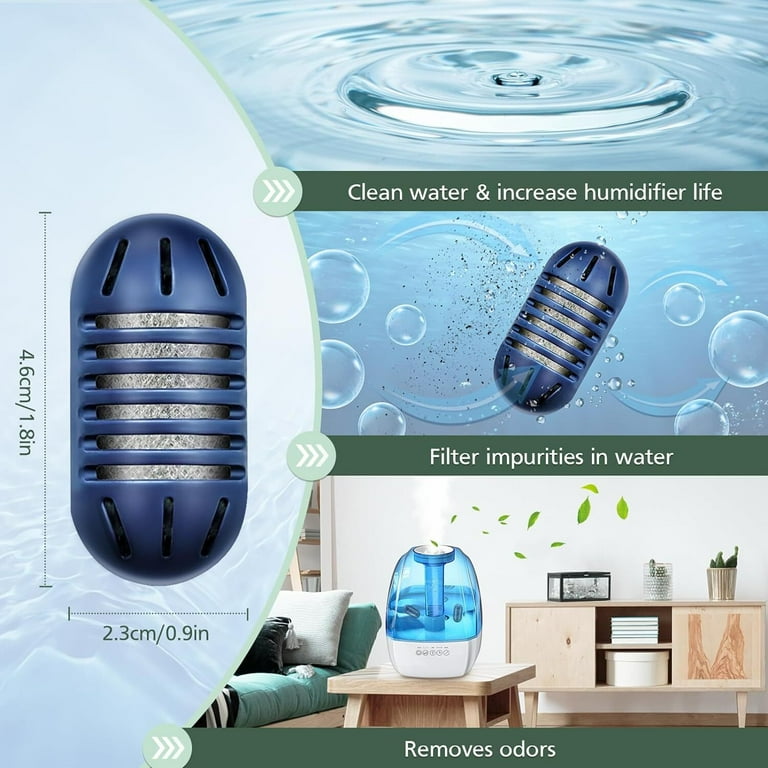 Demineralization Cartridge for HoMedics Ultrasonic Humidifiers 12 Pack Demineralization Cartridges Filter Replacement Filters Mineral Deposits Prevents Hard Water Build Up Purifies Water Walmart