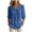 Blue, variant on Womens 2026 Summer Cotton Blouse Peter Pan Collar Half Sleeve Puff Button Down Casual Work Shirt (Yellow, XXL)