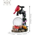 thumbnail image 6 of Garden Decor for Outside Red Cardinal Bird Statues with Outdoor Solar Lights, Resin Garden Sculptures & Statues for Lawn Porch Yard Decor, Valentines Gifts for Women Mom,8.3", 6 of 7