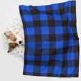 thumbnail image 6 of Rocae Buffalo Plaid Blue Black for Pet Blanket Dog Blanket Cat Blanket Soft Sleep for Small Medium Pet-Small, 6 of 8