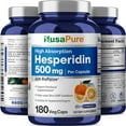thumbnail image 5 of NusaPure Hesperidin 500mg, 180 Veggie Capsules: BioPerine, Non-GMO, Unisex Dietary Supplement for Adult Health & Wellness, 5 of 5