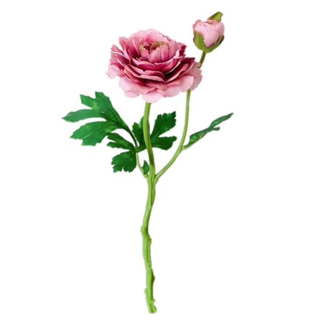 Kearding Ramo de Camelia Artificial de 2 cabezas simulación hogar jardín decoración boda banquete fiesta DIY Decoración Accesorios Flores artificiales rosa violeta y violeta claro Kearding HA8264-06B