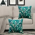 thumbnail image 3 of 2 fundas de almohada con estampado de hojas de selva tropical de algodón y cáñamo, fundas de cojín para sofá, fundas de cojín para coche, 3 of 5