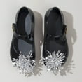 thumbnail image 2 of Mepaouo Girls Princess Mary Jane Rhinestone Jelly Shoes Flats Toddler Little Kids Dress Slip on Loafers, 2 of 5