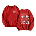 thumbnail image 5 of Christian Sweatshirts for Girls What A Friend We Have In Jesus Cute Graphic Crewneck Sweatshirt Pullover Tops, 5 of 7