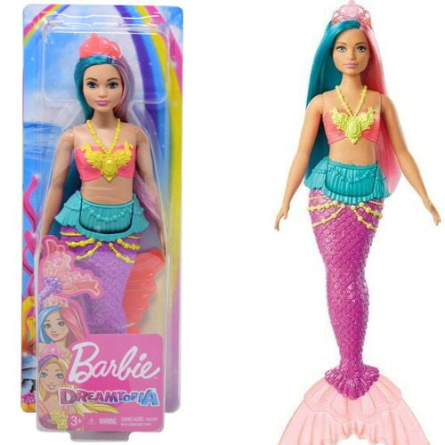 bagageruimte Let op envelop Mattel DP Barbie Dreamtopia Mermaid Doll 12-inch Teal and Pink Hair -  Walmart.com