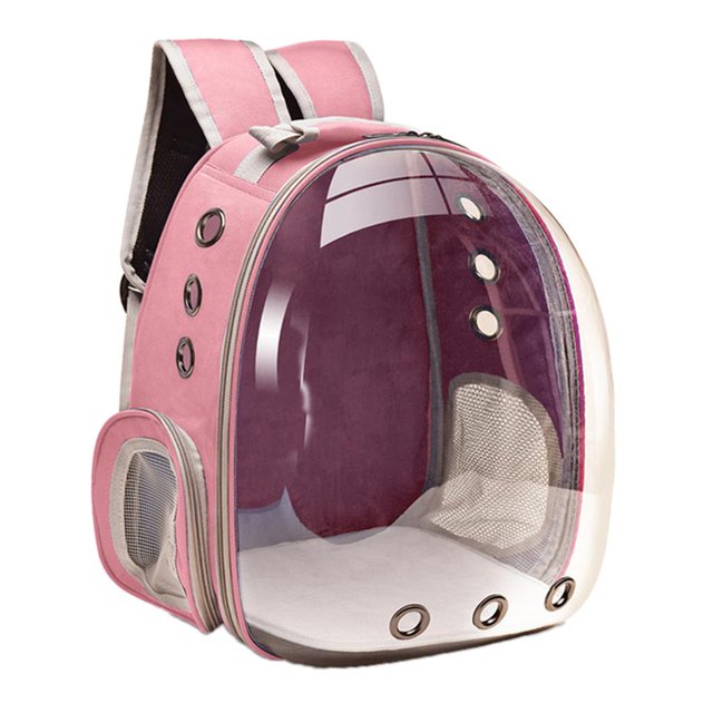 Mochila para Perros Y Mascotas, Bolsa de Transporte para Gatos, Cachorros, , Ventilada, Bolsa de Transporte con Cremallera Y Alfombrilla , Rosa Salvador Transportín de viaje para mascotas
