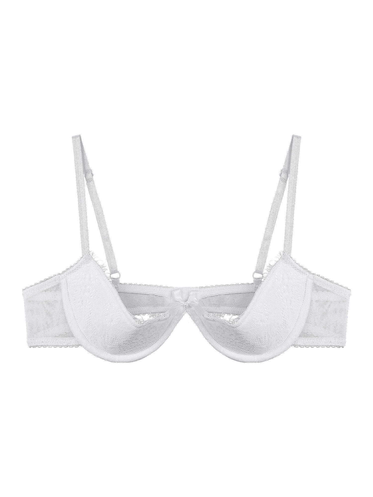 Lifeessentials11 LACE Full Cup Non-Padded Support Underwired Bra, Black &  White, Size 34-44, B-DD (DD, White, 36) : : Fashion