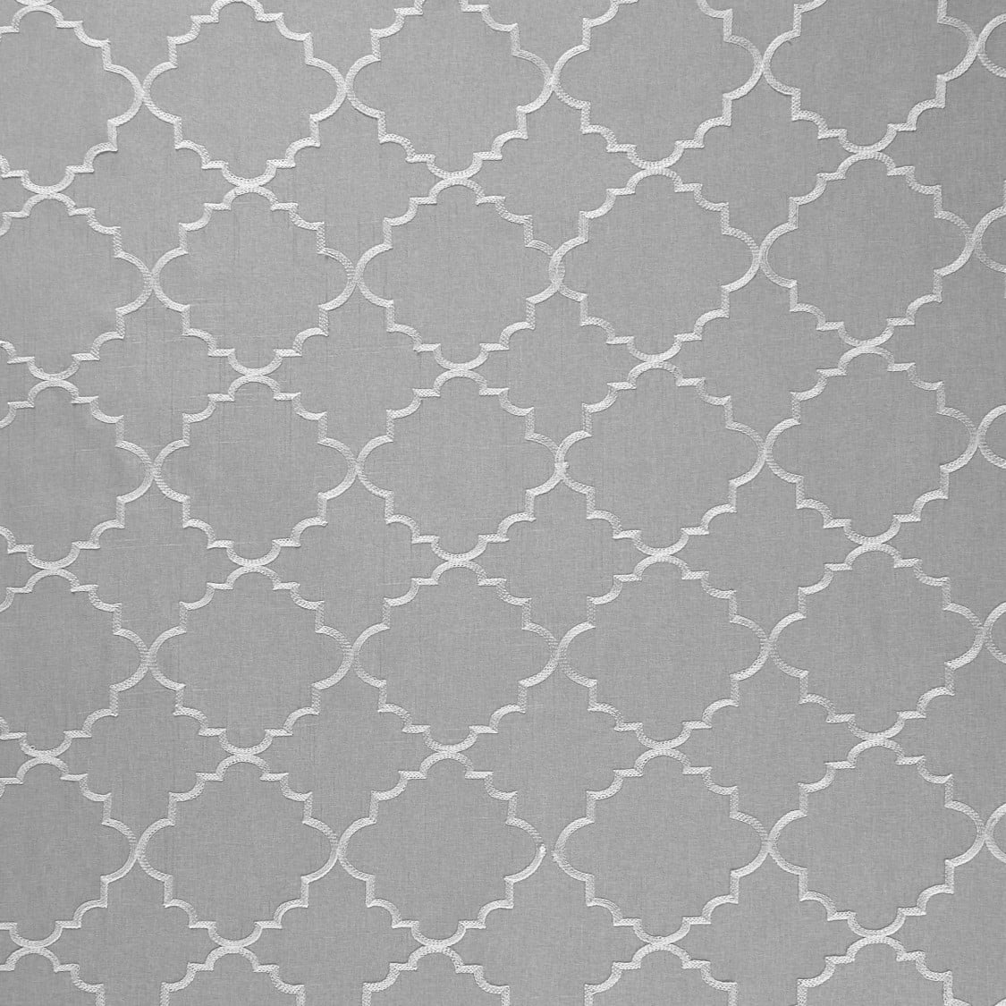 Mainstays Heathered Embroidered Sheer Curtain Panel Pair, Set of 2, Silver, 37"W x 84"L