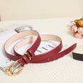 thumbnail image 5 of Fianmy Women Skinny Leather Belt with Gold Buckle, Ladies Faux Leather Belts for Jeans Pants Dress, 5 of 9