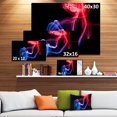 thumbnail image 3 of Blue Red Floating Smoke on Black - Large Abstract Canvas Wall Art, 3 of 4