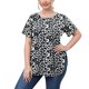 thumbnail image 1 of Gibobby Blusa de Trabajo de Manga Corta Camiseta informal manga corta con cuello redondo y manga corta con estampado talla grande para mujer(Negro,G), 1 of 5