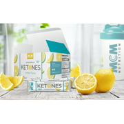 MCM Nutrition Caffeine Free Lemon Exogenous Ketones Powder Supplement and BHB Keto Drink Mix Packets