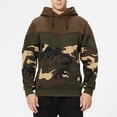 thumbnail image 4 of Sudadera con capucha de bloque de color para hombre con bolsillos Sudadera con capucha con cordón y dobladillo con puños acanalados Sudadera con capucha cómoda de manga larga, 4 of 6