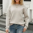 thumbnail image 2 of Women's Sexy Bow Tied Back Knit Sweater Open Back Casual Holiday V Neck Long Sleeve Pullover Comfortable Stylish Winter Fall Fashion Top, 2 of 2