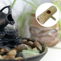 WHAMVOX Bamboo Water Fountain for Indoor Outdoor Decoration Green Bamboo Fountain for Garden .5 Inches