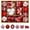 RED&WHITE, variant on Lolsea 82pcs Christmas Balls Ornaments Set, Shatterproof Plastic Decor for Xmas Tree with Hanging Strings, Gold & Red & Green