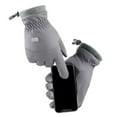 thumbnail image 5 of PMVFHDE Men Women Winter Thermal Windproof Touchscreen Gloves, for Outdoor Riding Skiing Travel Cold Weather Grey，One Size, 5 of 9