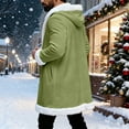 thumbnail image 6 of JHHLSF Christmas Cardigan for Men's Cozy Hooded with Open Front Sweater for Outdoor Winter Xmas Coat Tops with Pockets Light Green, XL, 6 of 9