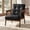Black, variant on VASAGLE Accent Chair, PU Leather Armchair, Button Tufted Living Room Chair, Thick Cushion, Mid Century Modern Lounge Seating, Black