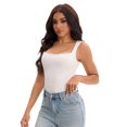 thumbnail image 4 of Unique Bargains Square Neck Sleeveless Tank Camisoles M White, 4 of 6
