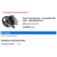 thumbnail image 2 of Power Steering Pump - Compatible with 2002 - 2004 INFINITI I35 2003, 2 of 2
