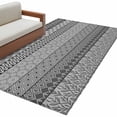thumbnail image 2 of Area Rug for Living Room, Grey Black Boho Non-Slip Indoor Large Carpet for Bedroom/Dining Room, Vintage Ethnic Tribe Abstract Art Washable Low-Profile Rectangle Floor Mat Runner Rugs - 2.7 x 5 Ft, 2 of 7