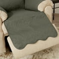thumbnail image 4 of Great Bay Home Medallion Stitched Reversible Washable Pet Furniture Protector  (Recliner,  Sage Green / Light Gray), 4 of 9