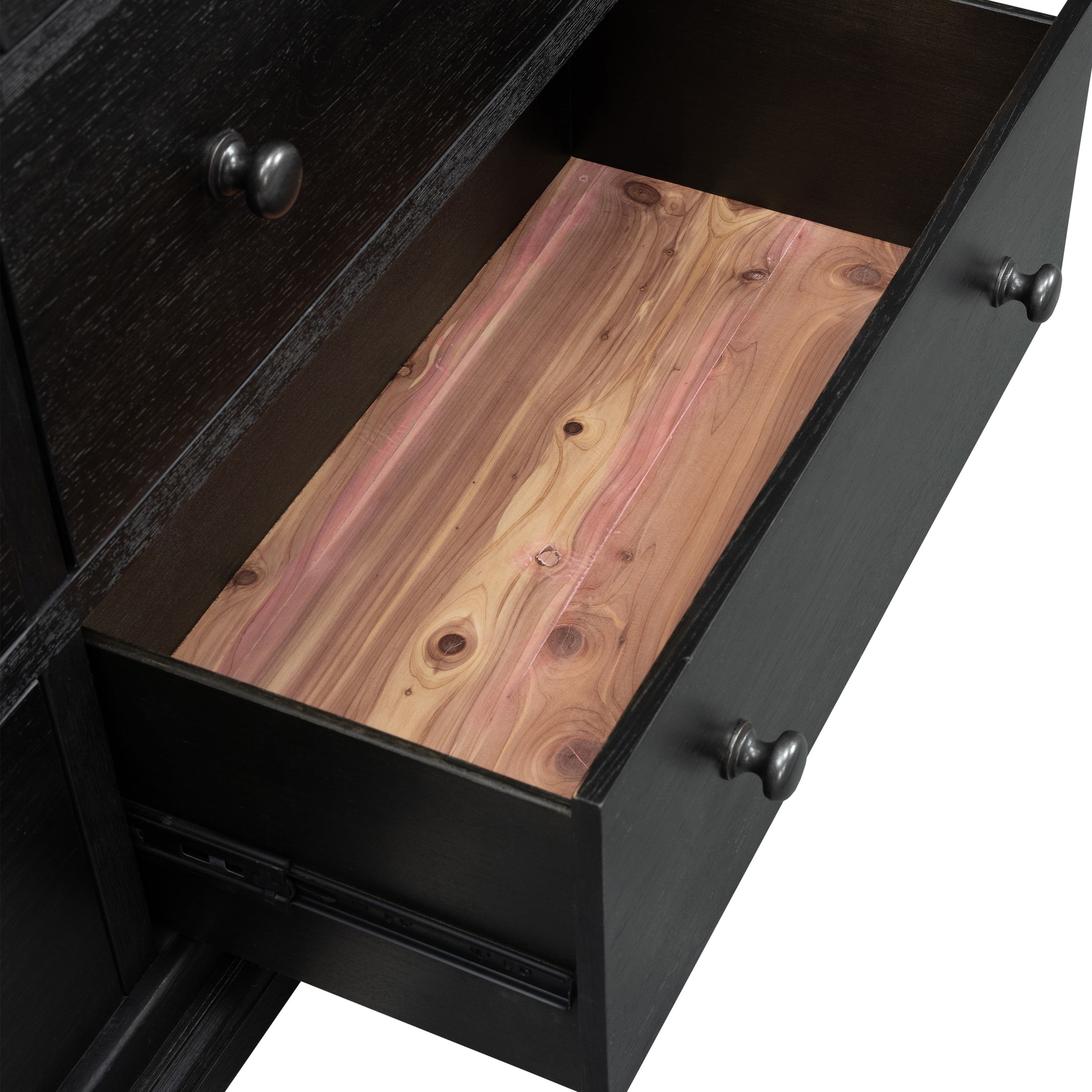 Furniture of America Millers Farmhouse 6-Drawer Dresser, Black
