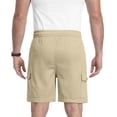 thumbnail image 5 of QDG Men's Relaxed Fit Cargo Shorts with Drawstring Elastic Waist Multi-Pocket for Daily Hiking Work, 5 of 7