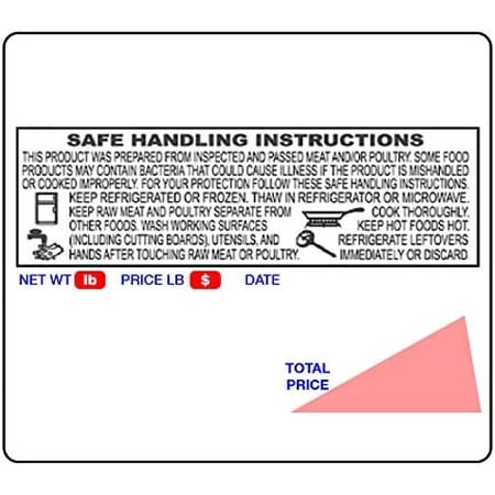 Globe Ishida Scale Label GL-4164 UPC Labels with Safe Handling | 64mm x 59mm | Barcode Printing Sticker Rolls (GL-4164, 12 Rolls)$$Electronics Accessories