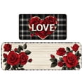 thumbnail image 3 of Carpet Kitchen Mat Set 2 Piece Home Winter Floor Decoration for Kitchen Area Textile Rugs and Mats, 3 of 4