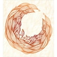 thumbnail image 3 of Ambesonne Bohemian Duvet Cover Sets, Hippie Crescent Moon Shape, 2-Queen, Burnt Orange and Peach, 3 of 7
